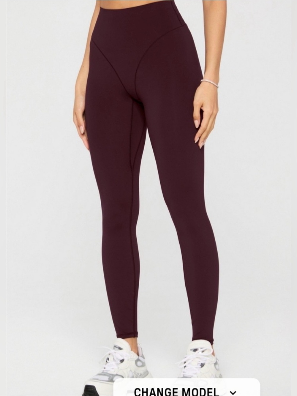 Fabletics Khloe Kardashian PureLuxe Sweetheart high waisted burgundy legging